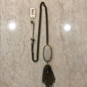 Banded agate Kendra Scott Rayne necklace